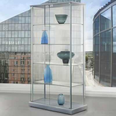 Glasvitrine mit Flügeltüren BXTXH 83x43x176cm