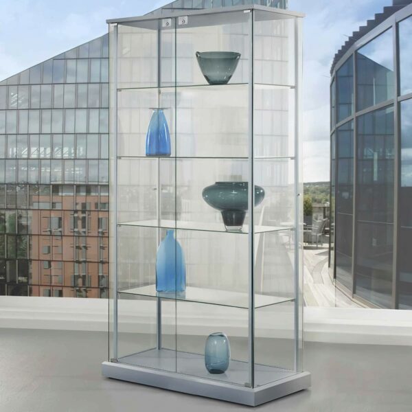 Glasvitrine mit Flügeltüren BXTXH 83x43x176cm
