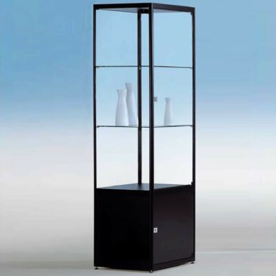Standvitrine mit Flügeltür und Unterschrank BXTXH 40x40x182cm