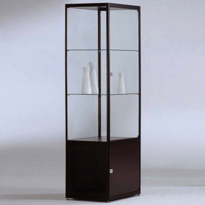 Standvitrine mit Flügeltür und Unterschrank BXTXH 50x50x182cm