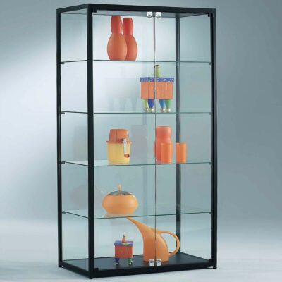 Standvitrine mit Flügeltüren, BXTXH 60-100x40x182cm