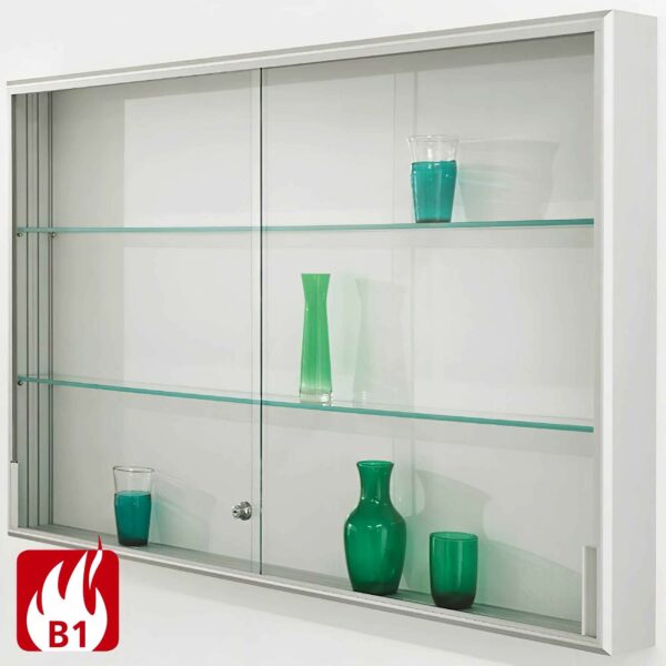 Brandschutz-Schaukasten mit Schiebetüren BXTXH 91x5x97cm