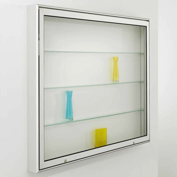 Wandvitrine mit Horizontaler Flügeltür BXTXH 100x14x100cm