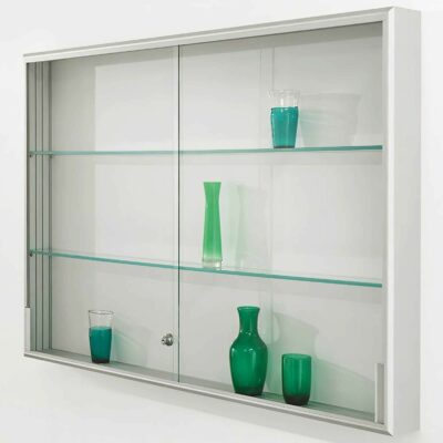 Wandvitrine mit Schiebetüren, Höhe 100cm