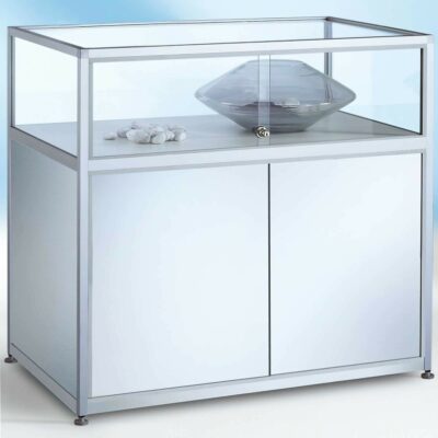 Thekenvitrine mit Schiebetür und Unterschrank BXTXH 100x60x100cm