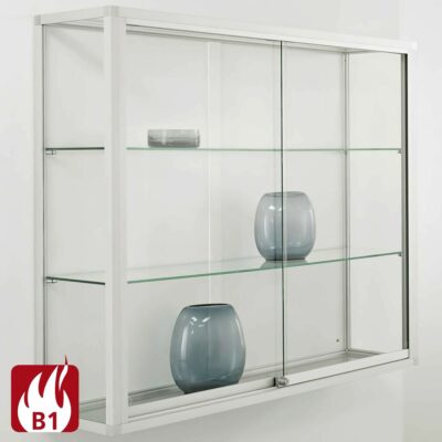 Brandschutz-Wandvitrine mit Schiebetüren, BXTXH 102-202x30x102cm