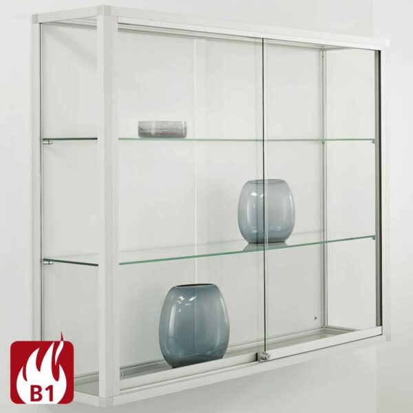 Brandschutz-Wandvitrine mit Schiebetüren, BXTXH 102-202x30x102cm