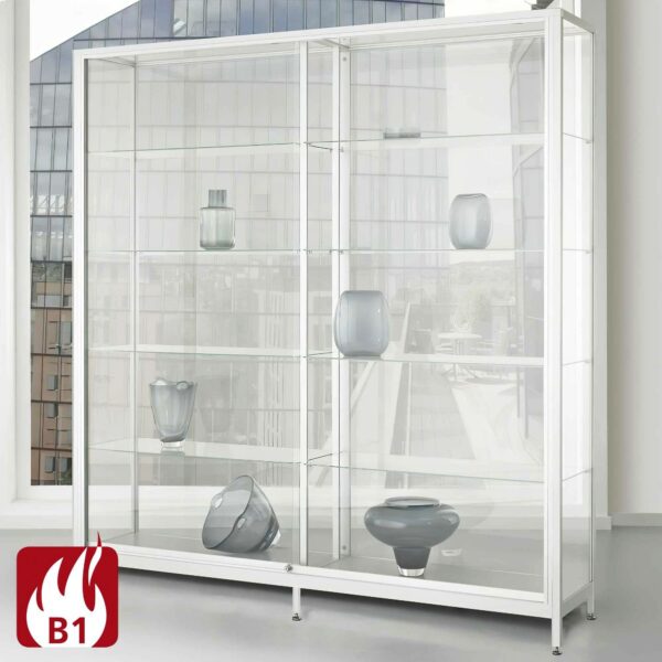 Brandschutzvitrine mit Schiebetüren, BXTXH 80-120x50x195cm