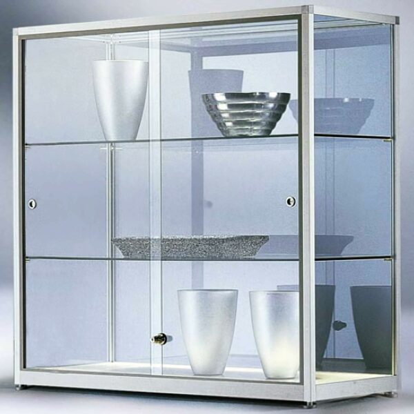 Thekenvitrine mit Schiebetüren BXTXH 100-120x40x90cm