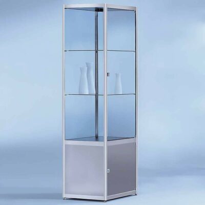 Standvitrine mit Flügeltür und Unterschrank BXTXH 40x40x182cm