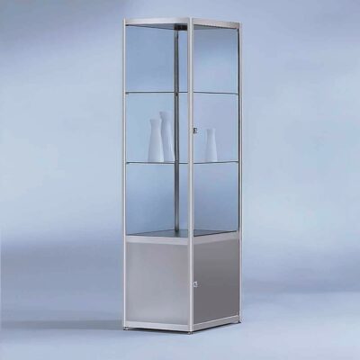 Standvitrine mit Flügeltür und Unterschrank BXTXH 50x50x182cm