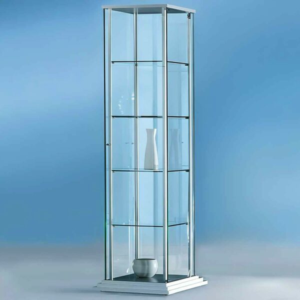 Rahmenlose Glasvitrine mit Flügeltür BXTXH 43x43x176cm – Bild 4