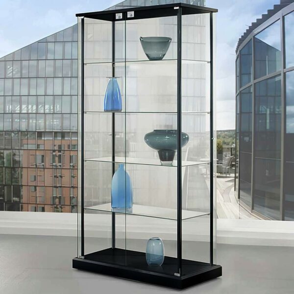 Glasvitrine mit Flügeltüren BXTXH 83x43x176cm – Bild 3