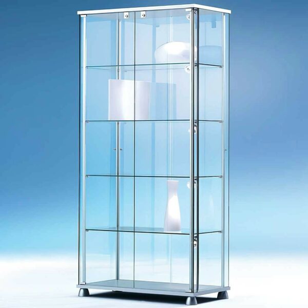 Glasvitrine mit Flügeltüren BXTXH 83x43x176cm – Bild 4