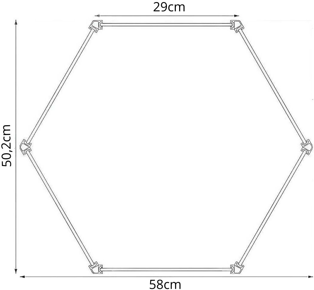 Standvitrine in Gleichschenklig 6-Eck Form mit Flügeltür BXTXH 58x50,2x182cm – Bild 5