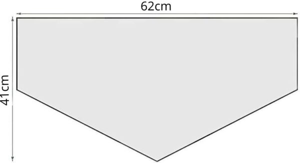 Standvitrine in Spitz-Eck-Form mit Flügeltür BXTXH 62x41x182cm – Bild 5