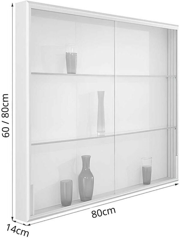 Brandschutz-Wandvitrine mit Schiebetüren, Breite 80cm – Bild 4