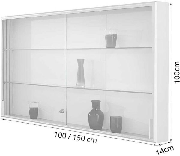 Brandschutz-Wandvitrine mit Schiebetüren, Höhe 100cm – Bild 2