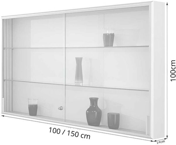 Wandvitrine mit Schiebetüren, Höhe 100cm – Bild 2