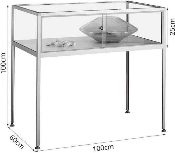 Thekenvitrine mit Schiebetüren BXTXH 100x60x100cm – Bild 4