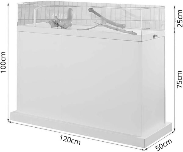 Thekenvitrine mit Glashaube BXTXH 120x50x100cm – Bild 4