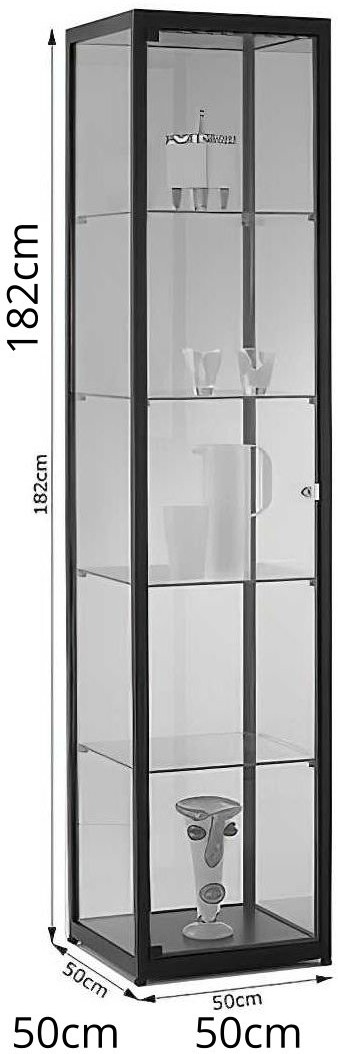 Standvitrine mit Flügeltür BXTXH 50x50x182cm – Bild 5