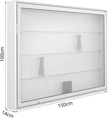Wandvitrine mit Horizontaler Flügeltür BXTXH 150x14x100cm