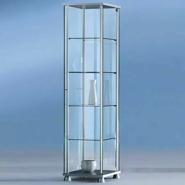 Rahmenlose Glasvitrine mit Flügeltür BXTXH 43x43x176cm – Bild 7