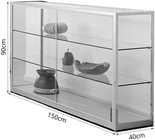 Thekenvitrine mit Schiebetüren BXTXH 150x40x90cm – Bild 6
