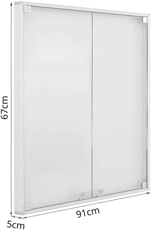 Schaukasten mit Flügeltüren BXTXH 91x5x67cm – Bild 2