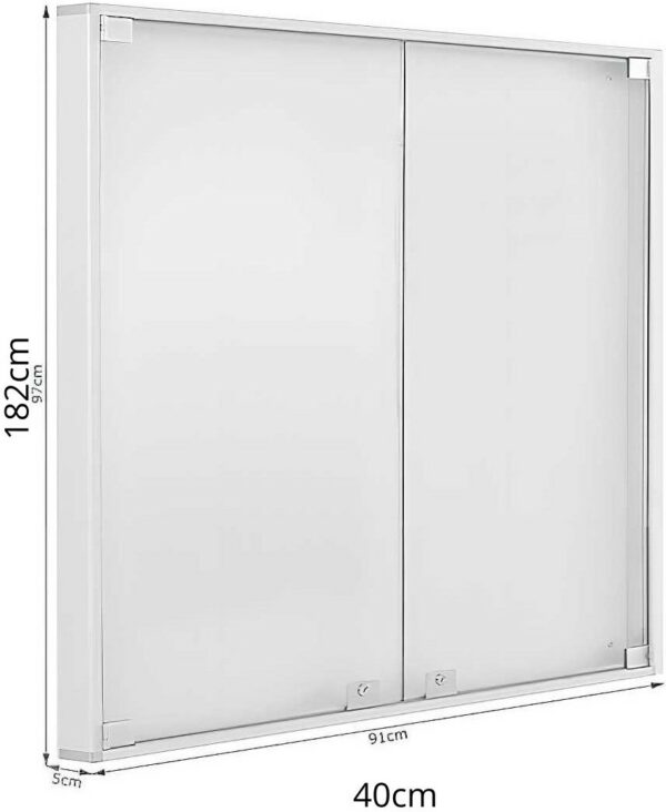 Schaukasten mit Flügeltüren BXTXH 91x5x97cm – Bild 2