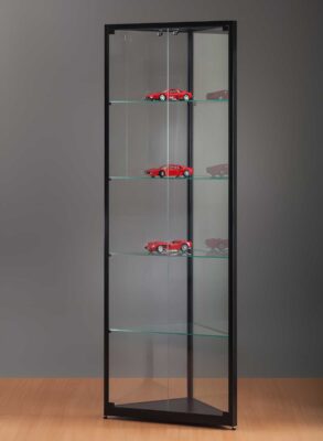 Eckvitrine 500 schwarz