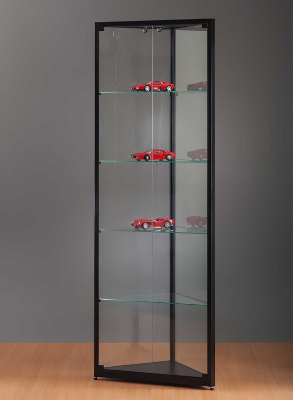 Eckvitrine 500 schwarz