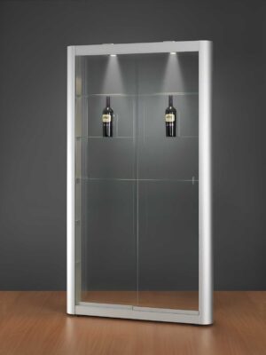 Vitrine 1106 silber Wandvitrine