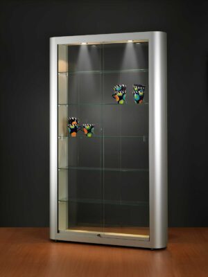 Vitrine 1186 silber Wandvitrine – Raumtrenner