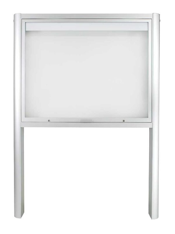 Schaukasten 1593 16xA4 DIN A0 Silber eloxiert mit Standbeinen