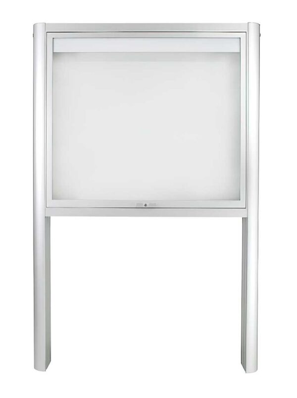 Schaukasten 1593 8xA4 DIN A1 Silber eloxiert mit Standbeinen