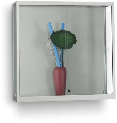 Staubdichte Wandvitrine 1000 W silber