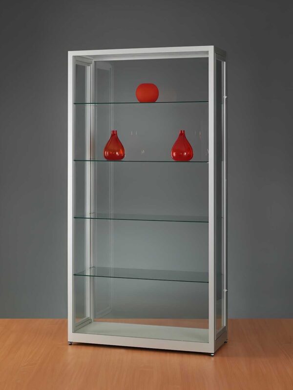 Staubdichte Vitrine 1000 silber ohne Beleuchtung – Bild 2