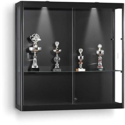 Wandvitrine schwarz 100 cm breit