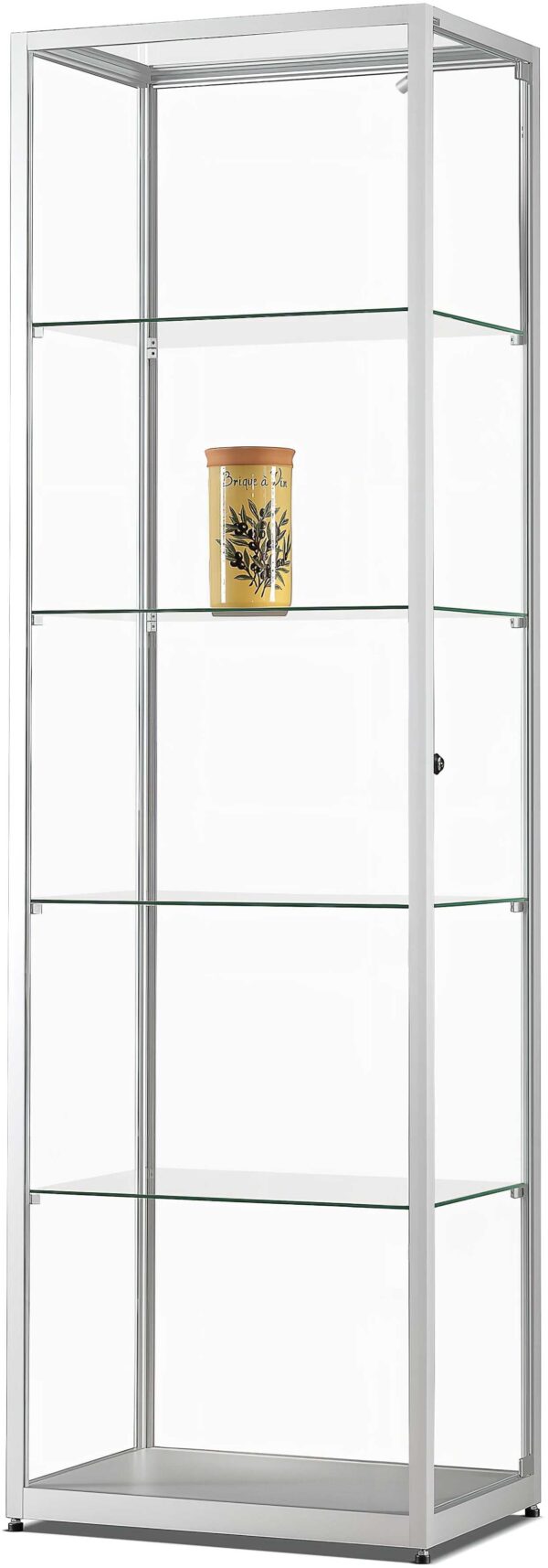 Brandschutzvitrine 600 silber Aluminium eckig – Bild 2