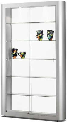 Vitrine 1186 silber Wandvitrine – Raumtrenner
