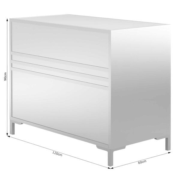 Thekenmodul, Korpusschrank mit Schiebetüren BXTXH 120x60x90cm – Bild 4