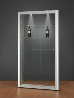 Vitrine 1106 silber Wandvitrine