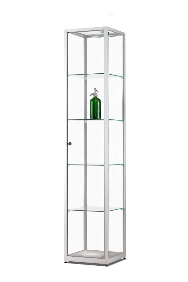 Brandschutzvitrine 400 silber Aluminium eckig – Bild 2