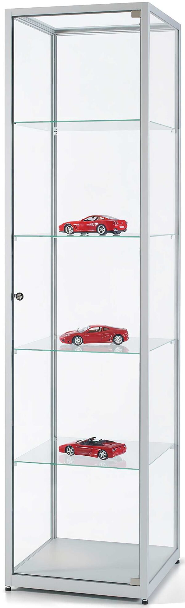 Brandschutzvitrine 500 silber Aluminium eckig – Bild 3