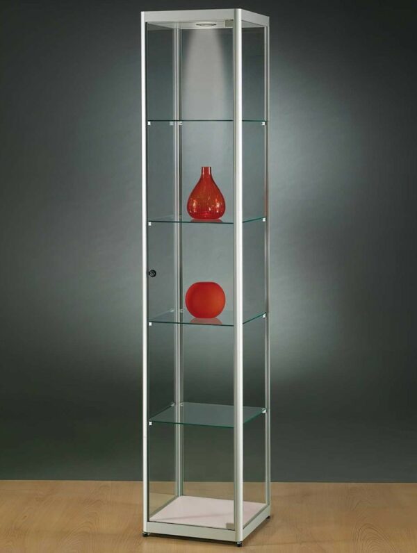 Vitrine 400 silber BxTxH 40x40x200cm – Bild 3
