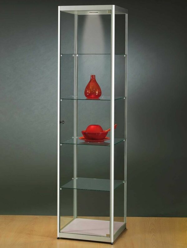 Vitrine 500 silber BxTxH 50x50x200cm – Bild 3