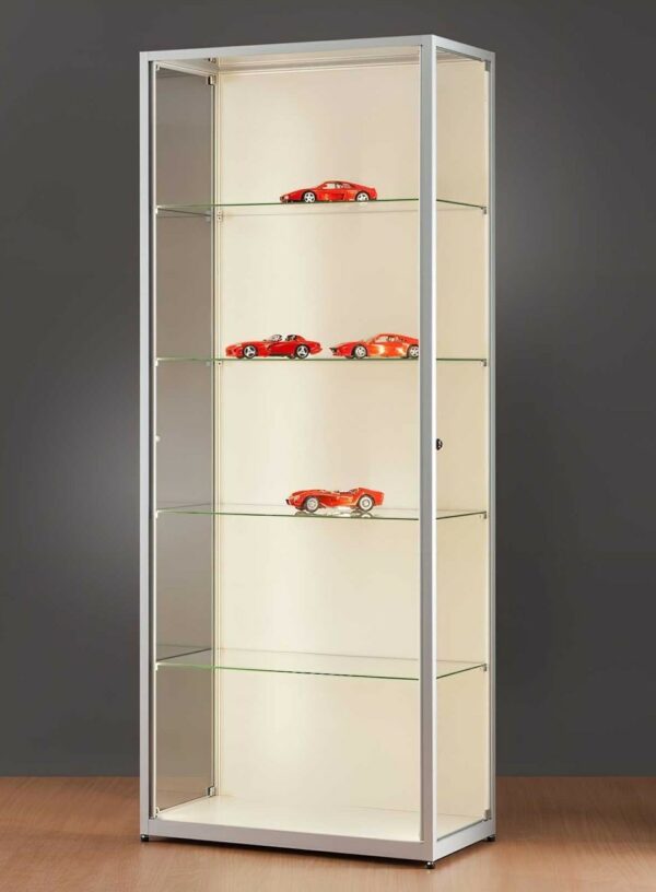 Vitrine 800 silber mit LED-Strips