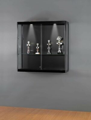 Wandvitrine schwarz 100 cm breit